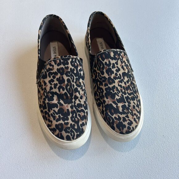 Steve‎ Madden Cheetah Leopard Animal Print SlipOn Flat Loafer Shoes Size 9.5 M - Picture 1 of 7